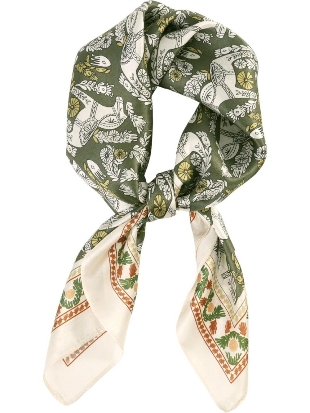 100% Pure Mulberry Silk 26"x26" Square Scarf | Luxurious Bandana for Fashion